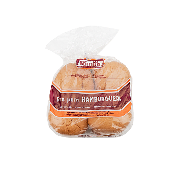 Pan Rimith Rimith Pan de Hamburguesa 454 g 8 unidades - Super 99