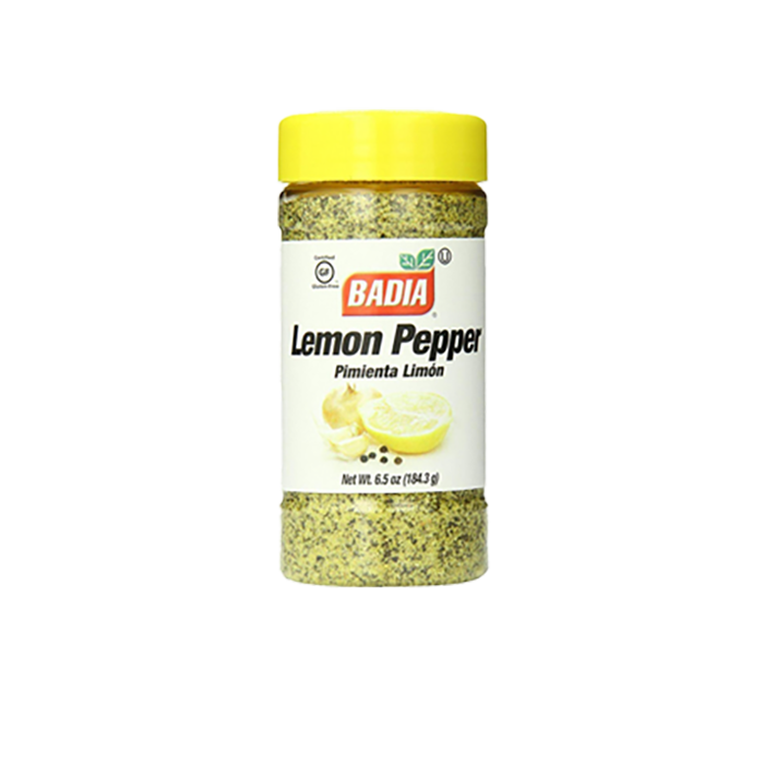 Badia Lemon Pepper Seasoning – 6.5 Oz (184.3g) – Powdered Spice – Made In USA