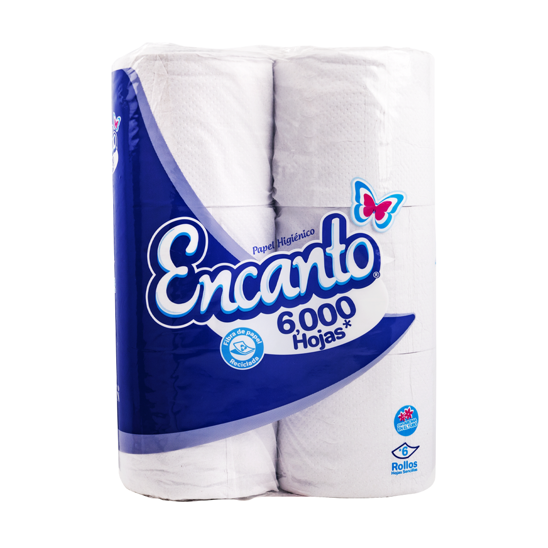 Encanto Papel Higienico 6000 Hojas 6 Rollos