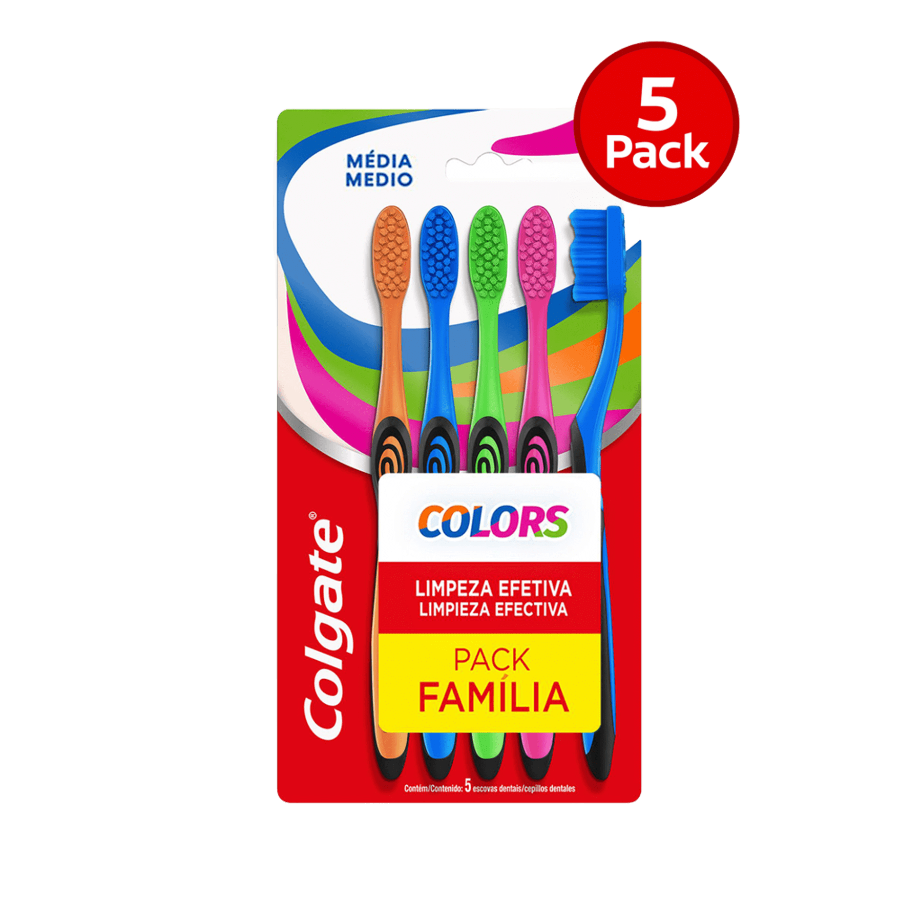 Colgate Color Chart Colgate Cepillo Dental Colors 5 Pack