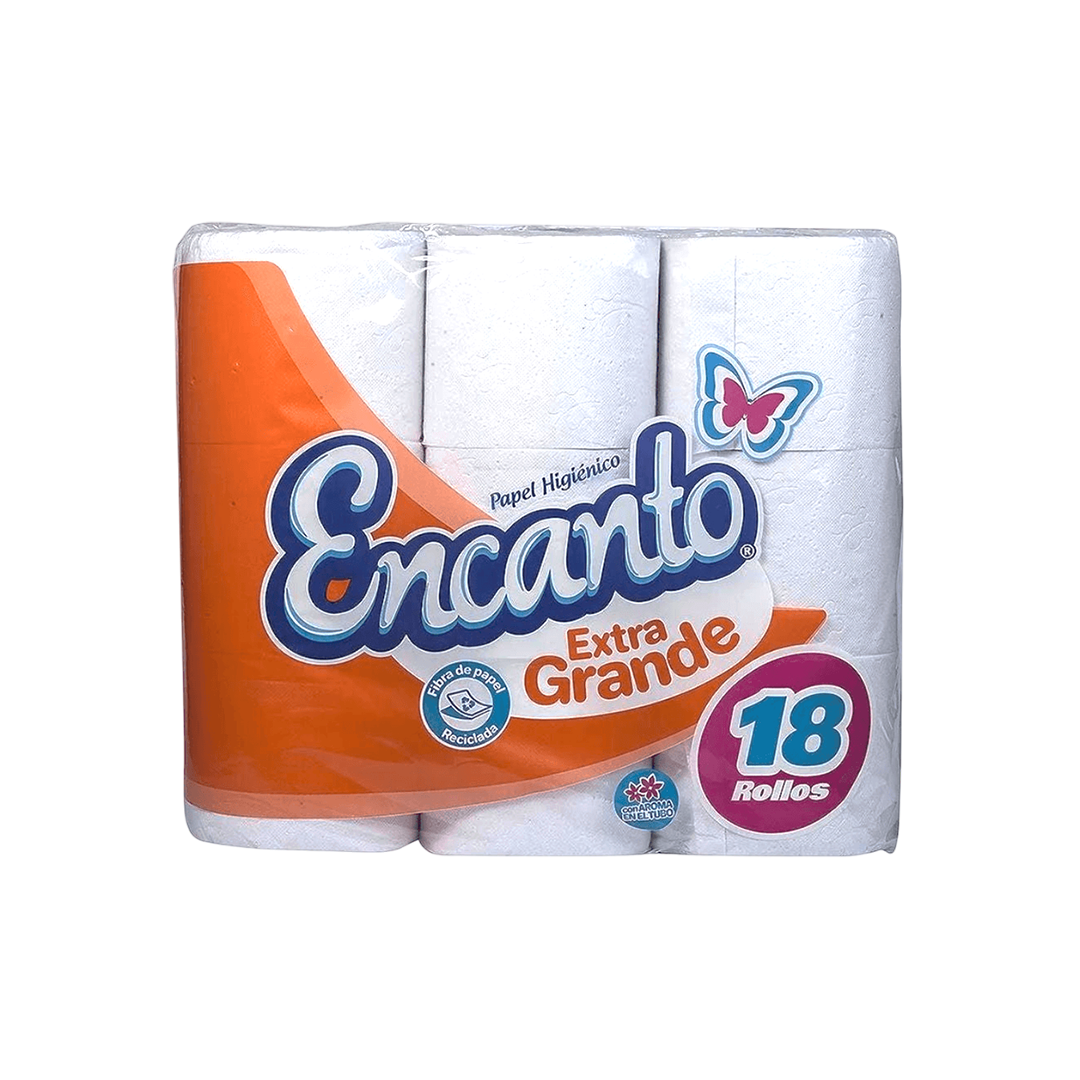 Encanto Papel Higienico Extra Grande 420 Hoja Doble 18 Rollos
