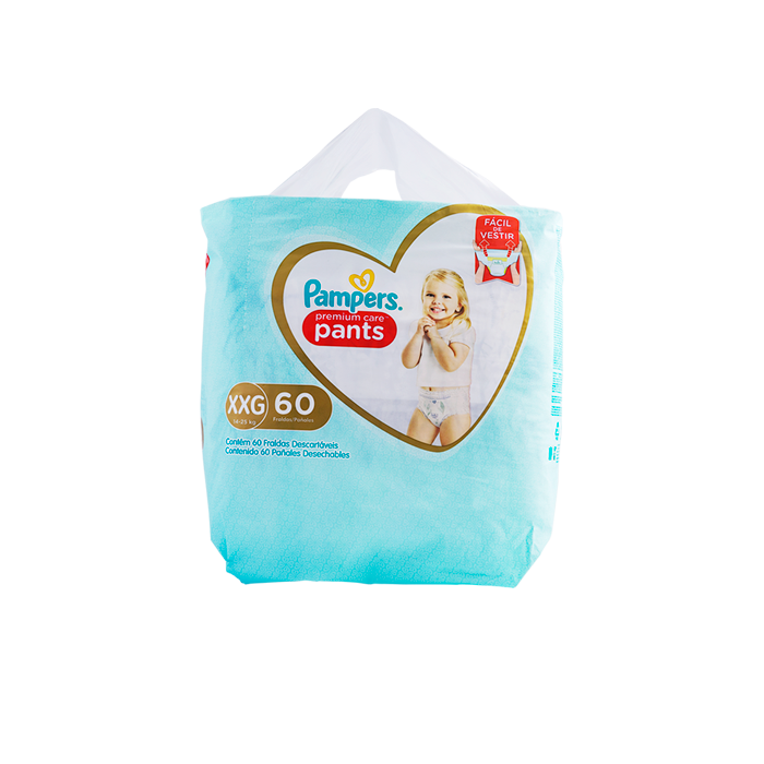 Pampers Premium Care Pants Pañales Talla XXG, 60 Unidades - Super 99