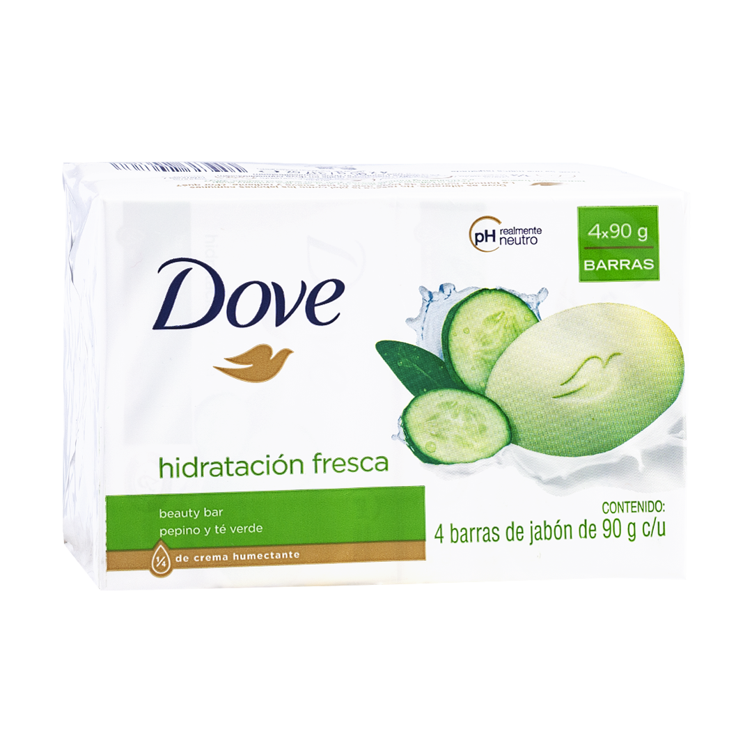 Dove Jabon Baño Bar Fresh Hidratante 4 Pack