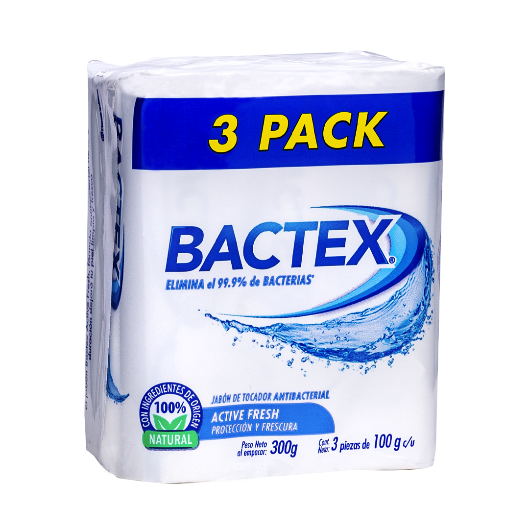 Bactex Bactex Jabon Antibacterial Fresh 3 Pack 3x100g